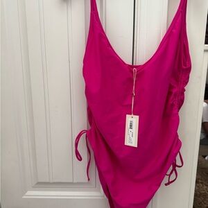 Kobi Halperin hot pink Tam Bathingsuit